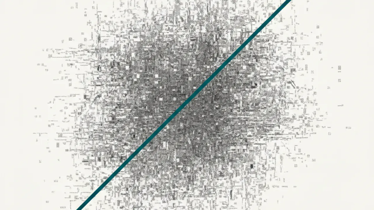 Abstract image of signal being lost in visual noise