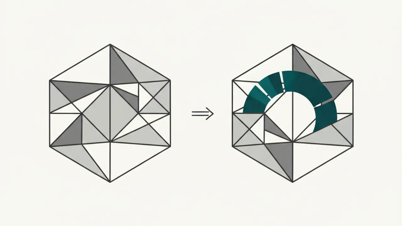 Conceptual before-and-after comparison of two AI-generated answers